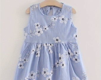Baby Mädchen Kleid Gr. 80 Baumwollkleid