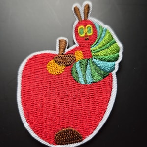 Hungrige Raupe  gestickte Aufnäher, Patch Auswahl