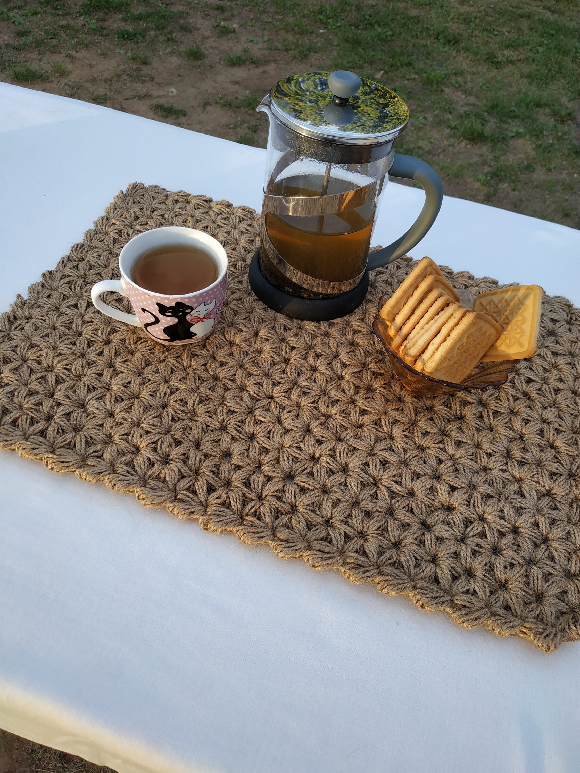 Table Placemats. Crochet Placemats, Jute Placemats Etsy