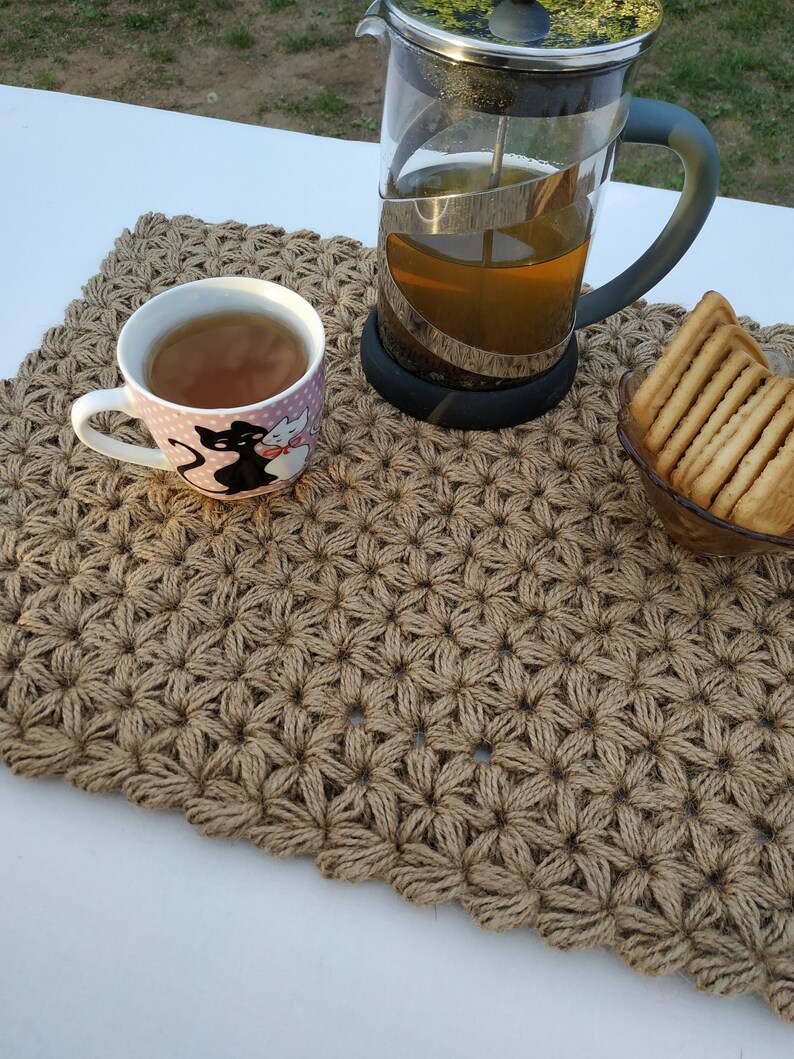 Table Placemats. Crochet Placemats Jute Placemats Etsy