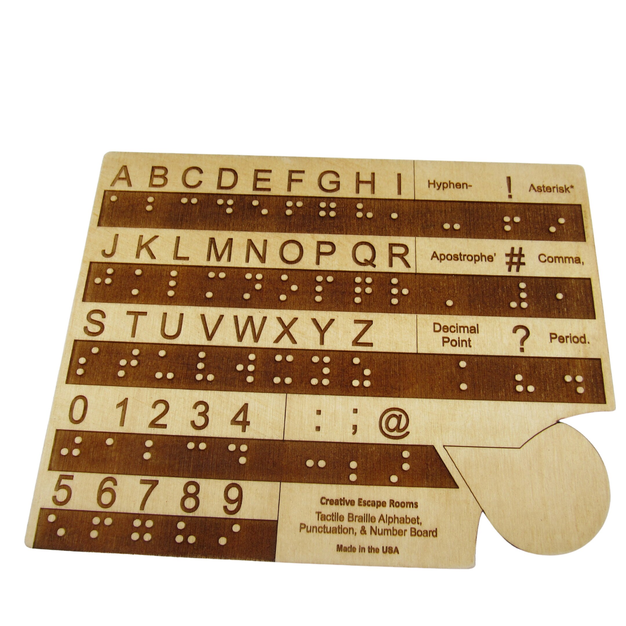 Tactile Braille Alphabet Punctuation and Number Educational Etsy India