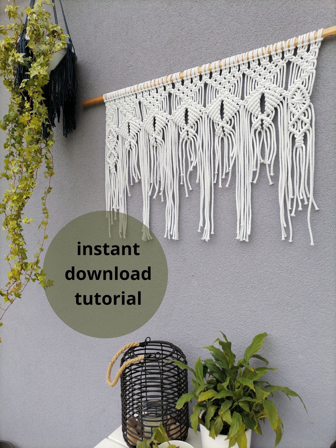 Macrame Pattern for Beginners Macrame Curtain Step by Step Etsy