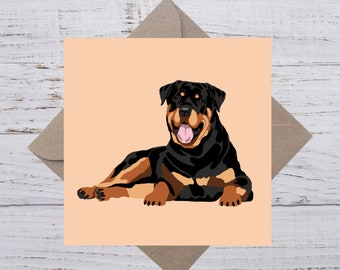 Rottweiler Birthday Card or Notecard Embroidered by Dogmania Rottweiler Birthday Card or Notecard Embroidered by Dogmania