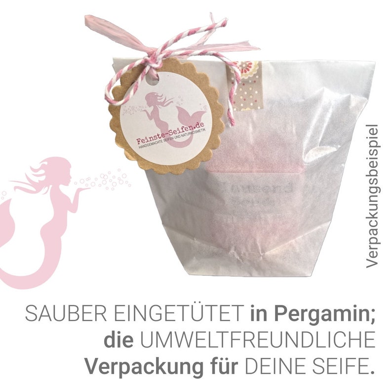 Peelingseife Sternenstaub 120 g aus Pflanzenölen VEGAN Gärtnerseife Mechanikerseife Neroliduft Scrub mit Sheabutter und Mandelöl Bild 10