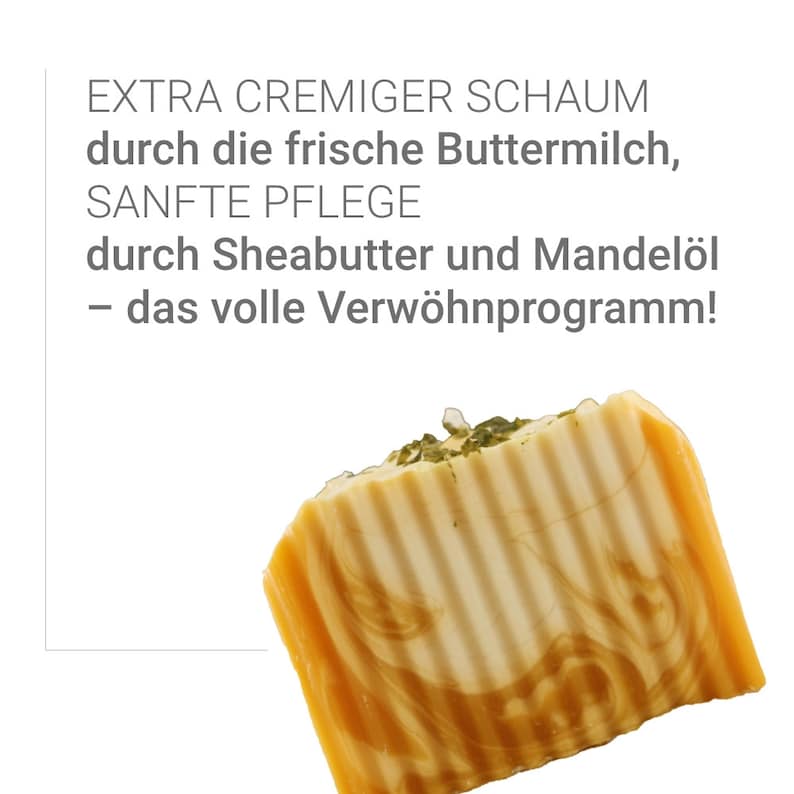 Naturseife ButtermilchMango 120 g aus Pflanzenölen Buttermilch Duschseife Hautpflege Naturkosmetik Milchseife Mango fruchtig handmade Bild 6