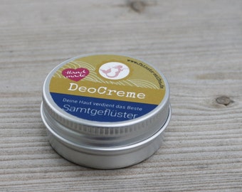 Mini Deodorant Cream *Velvet Whispers* in pocket format - with sandalwood and vanilla scent - without aluminum - without parabens - handmade - gentle - 15 g