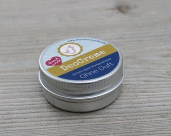 Mini DeoCreme *Ohne Duft* im Pocketformat - 15 g - für sensible Haut - mit Sheabutter kbA - ohne Alu - ohne Parabene - handgemacht - vegan