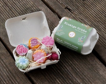 Gift set *Flowery greetings* - gift - natural soap - soap flowers spring - instead of flowers souvenir soap gift box girlfriend mother