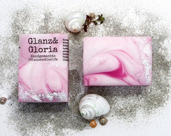 Naturseife *Glanz & Gloria* 120 g aus Pflanzenölen - Duschseife - Hände waschen - Lindenblüten - vegan, Seife - Geschenk für die Freundin