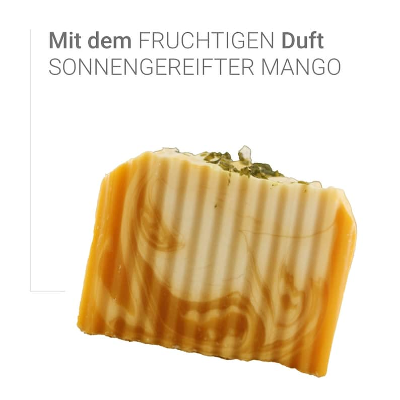 Naturseife ButtermilchMango 120 g aus Pflanzenölen Buttermilch Duschseife Hautpflege Naturkosmetik Milchseife Mango fruchtig handmade Bild 8