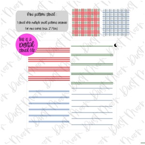 DIGITAL SVG - Plaid 2” MINI patterns for Mylar/plastic cookie stencils (No physical product / not a craft file)