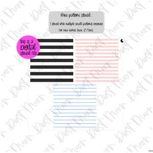 DIGITAL SVG - Mini 2” pattern Basic #5 Stripes - Mylar stencils (No physical product / not a craft file)