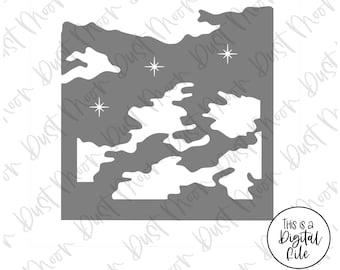 Galaxy Stencil Svg - Etsy UK