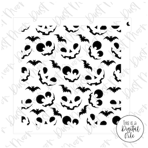 DIGITAL SVG - Jack o Lantern scatter patroon voor Mylar/plastic cookie stencils (Geen fysiek product)