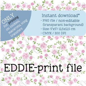 EDDIE-foodprint file - png - READ product info prior to purchase - Rosan vintage florals (2 files: colored and seperate color layers)