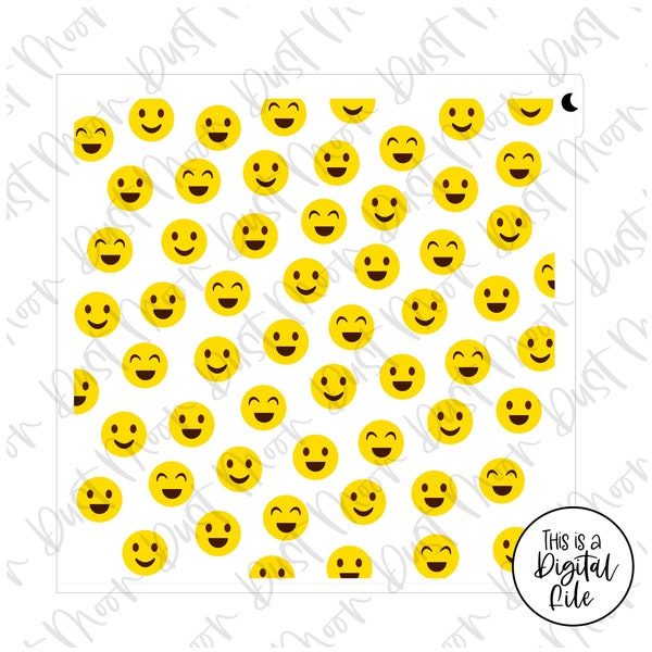 DIGITAL SVG - 2-part smileys for for Mylar/plastic cookie stencils(No physical product)