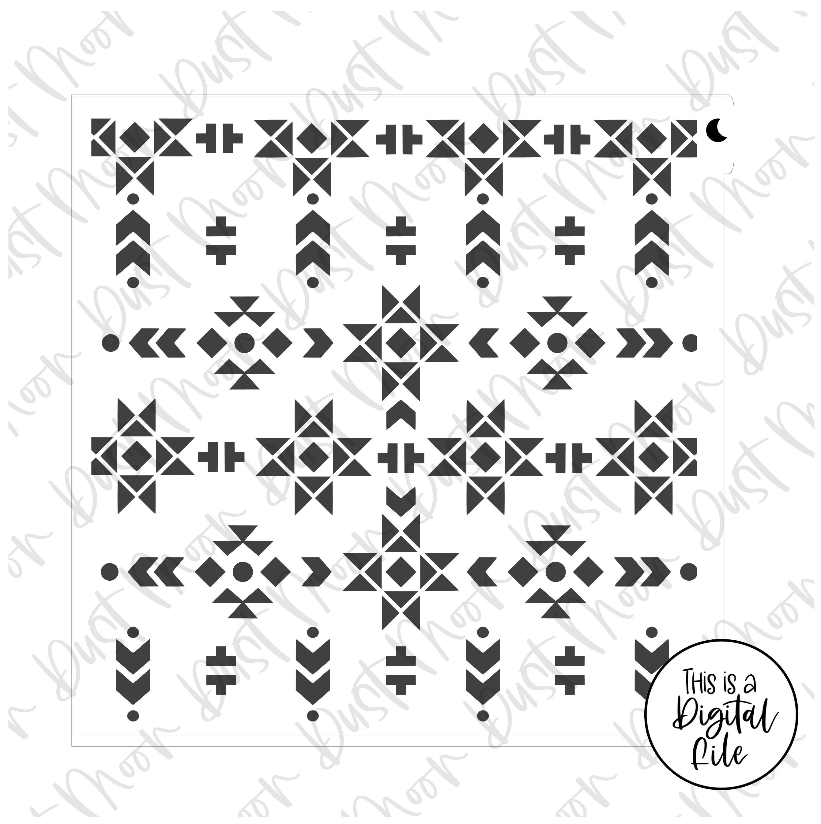 Download Digital Svg Aztec Design 2 Pattern For Mylar Plastic Cookie Etsy