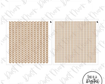 DIGITAL SVG - SET of 2 : Knits small and large for Mylar/plastic cookie stencils(No physical product)