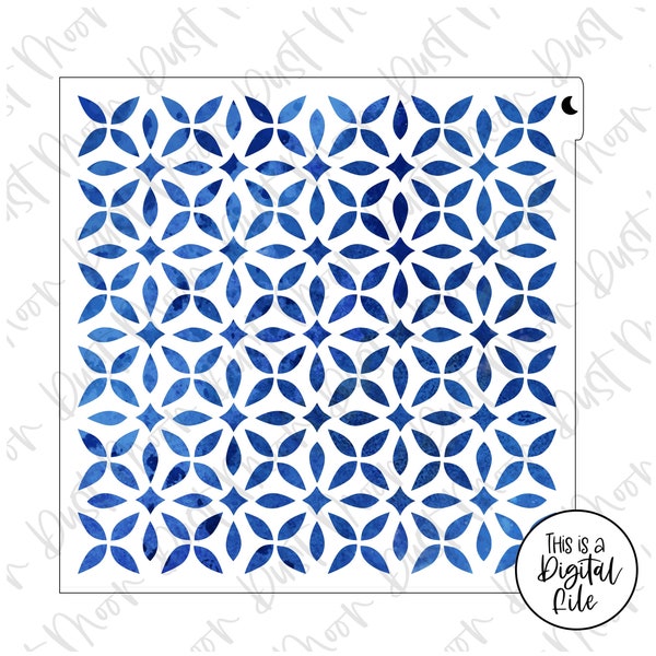 DIGITAL SVG - Porcelain tile for Mylar/plastic cookie stencils(No physical product)