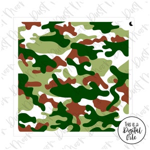 Traditional Organic Infantry Camo Stencil for Miniature Wargame
