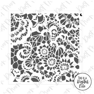 DIGITAL SVG - Lace pattern stencil design for MYLAR/plastic cookie stencils (No physical product)