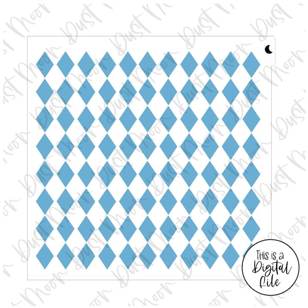 DIGITAL SVG - Harlequin LARGE for Mylar/plastic cookie stencils (No physical product)