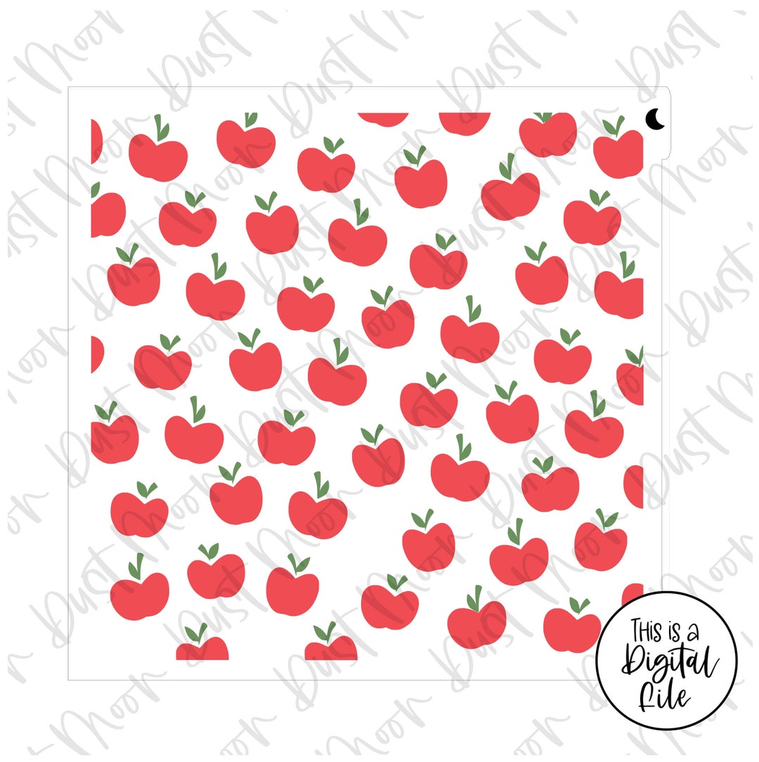 DIGITAL SVG - 2part Chubby Apples Pattern for for Mylar/plastic Cookie ...