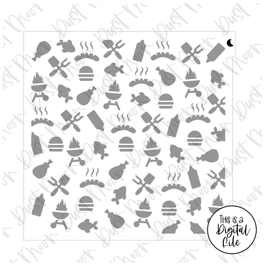 DIGITAL SVG - BBQ Pattern Mylar Stencils (no Physical Product) - Etsy