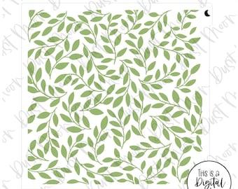 DIGITAL SVG - Delicate foliage pattern for Mylar/plastic cookie stencils (No physical product)