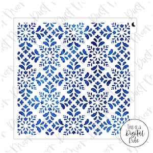 DIGITAL SVG - Spanish tile for Mylar/plastic cookie stencils(No physical product)