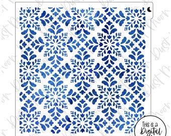 DIGITAL SVG - Spanish tile for Mylar/plastic cookie stencils(No physical product)