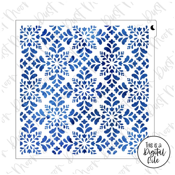 DIGITAL SVG - Spanish tile for Mylar/plastic cookie stencils(No physical product)