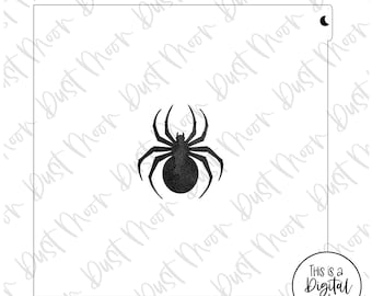 DIGITAL SVG - Large spider for Mylar/plastic cookie stencils (No physical product)