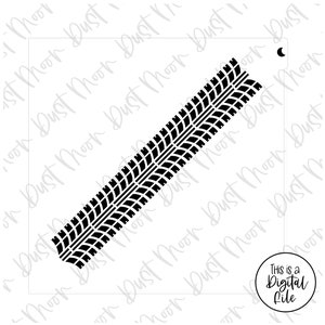 DIGITAL SVG - Tire tracks for Mylar/plastic cookie stencils(No physical product)