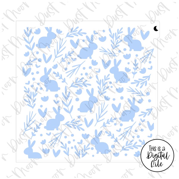 DIGITAL SVG - single Easter has sprung pattern for Mylar/plastic cookie stencils (No physical product)