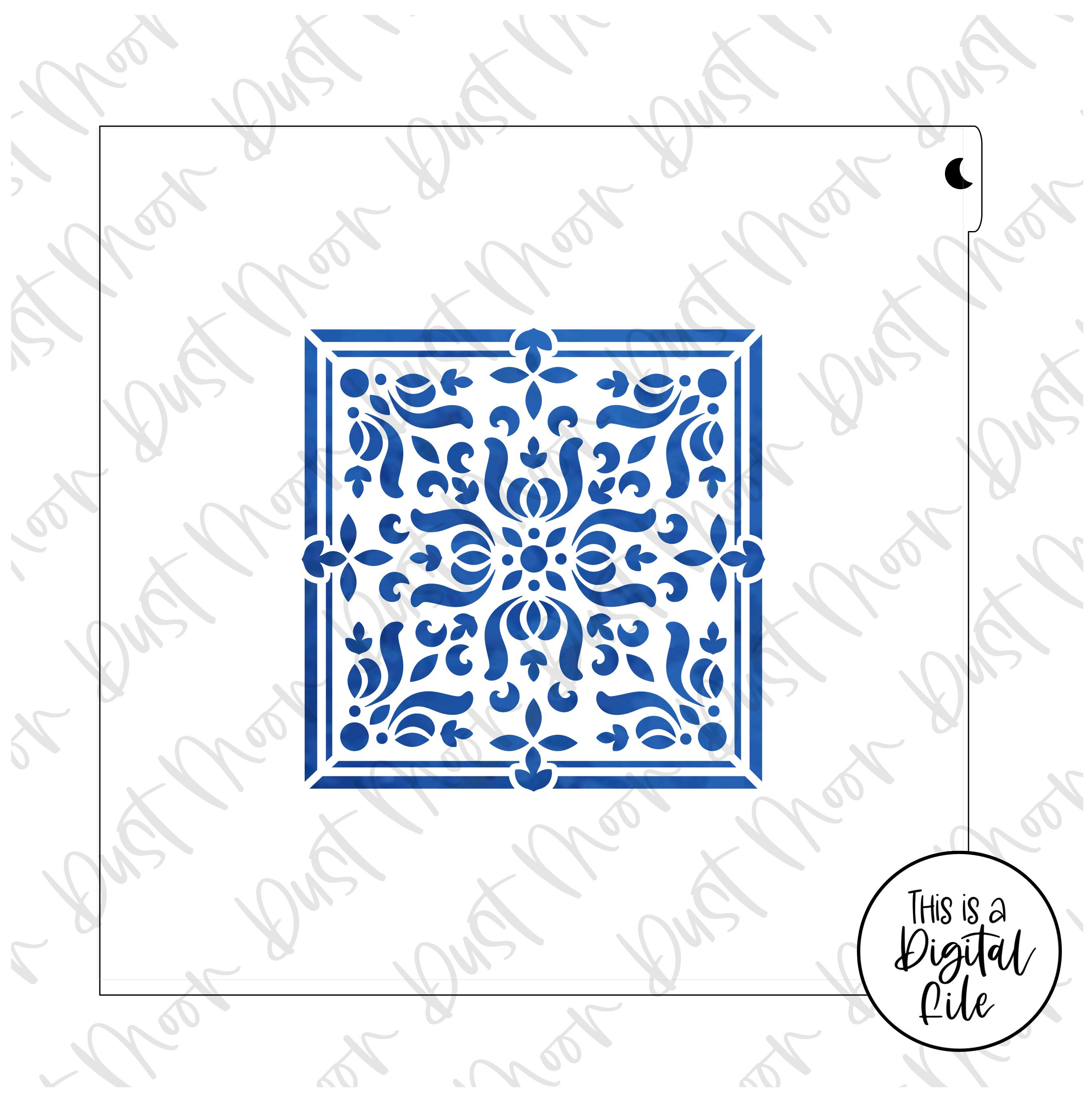 DIGITAL SVG - Talavera (ontwerp 1) tegel voor Mylar/plastic koekjesstencils (Geen fysiek product)