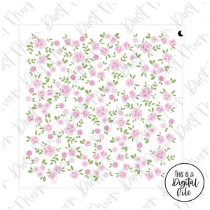 DIGITAL SVG - 3-part vintage Rosan floral pattern for Mylar/plastic cookie stencils (No physical product)
