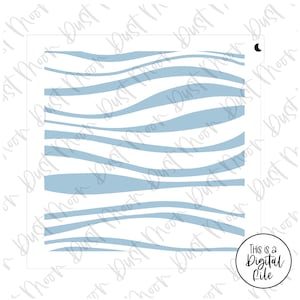 Könnte beinhalten: Eine digitale Datei mit einem Muster aus blauen und weißen Wellenstreifen. Das Muster besteht aus dünnen, wellenförmigen Linien, die sich über das gesamte Design wiederholen.