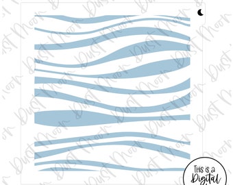 DIGITAL SVG - Waves for Mylar/plastic cookie stencils(No physical product)