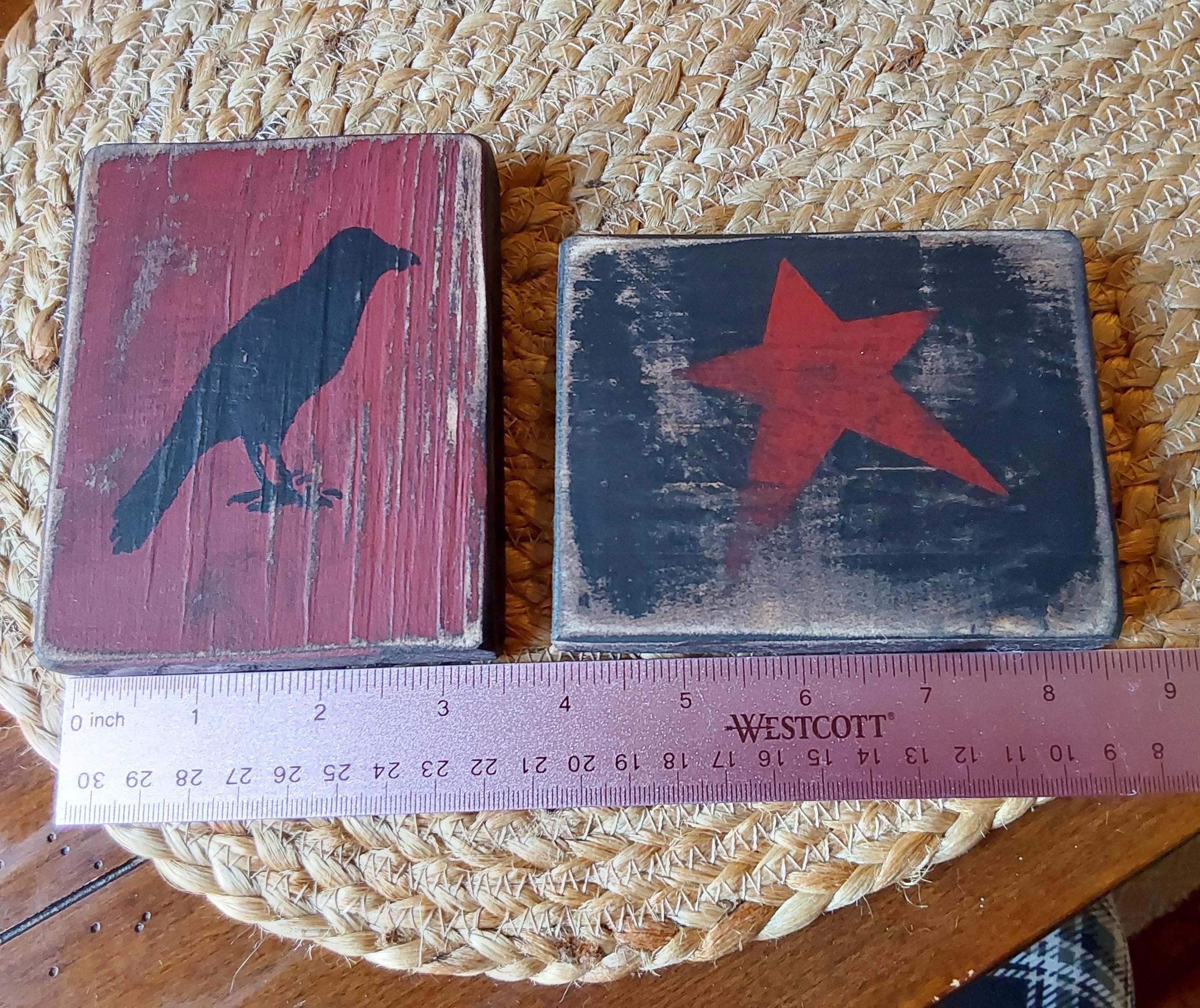 Prim Basics Crow & Star Wood Signs - Etsy