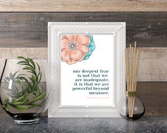 Power Beyond Measure Wall Art | Inspirational Quote, Digital Print, Instant Download