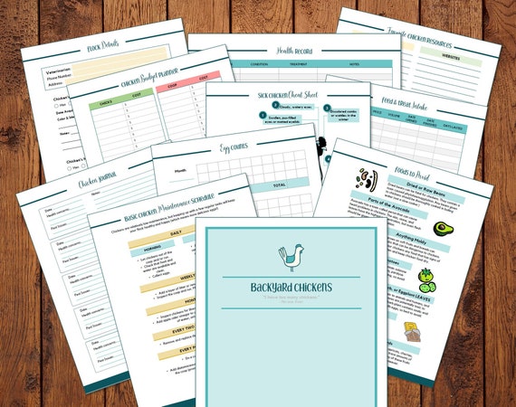 Backyard Chicken Keeper's Journal & Planner Printables | Egg Count Printable | Chicken Health Resources