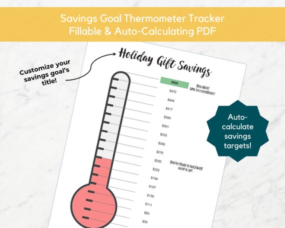Thermometer Progress Chart