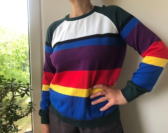 Y2K color block sweater. Esmara knit cotton sweater. M size