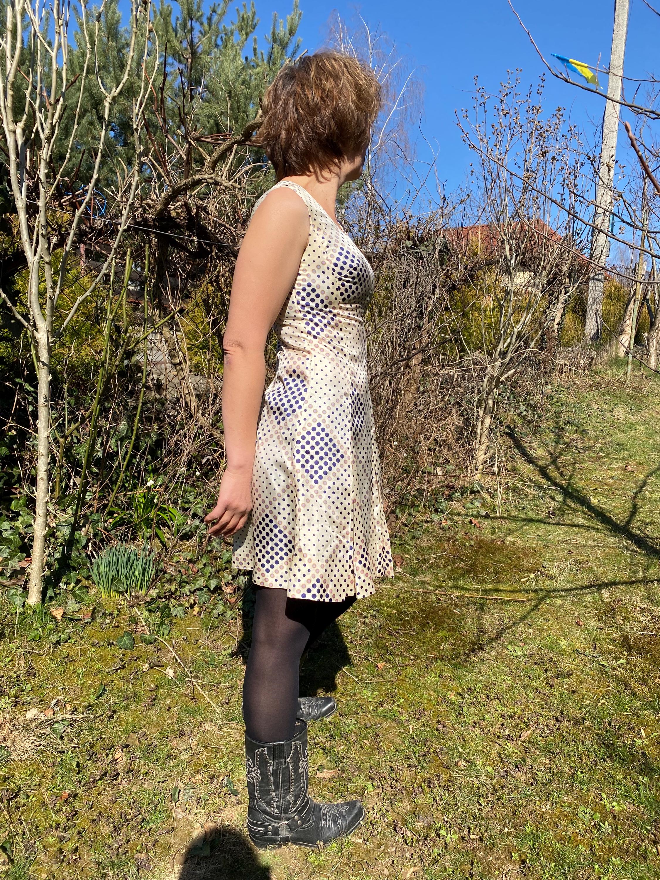 Vintage 70's brocade mini dress S