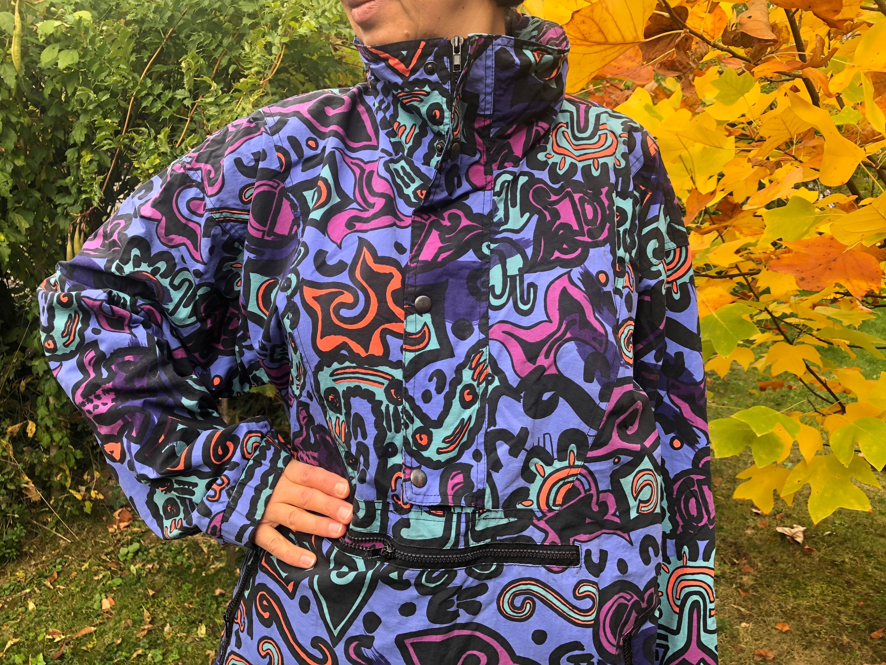 colourful windbreaker jacket