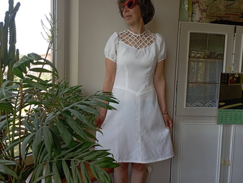 60s White Mini Dress - Etsy Singapore