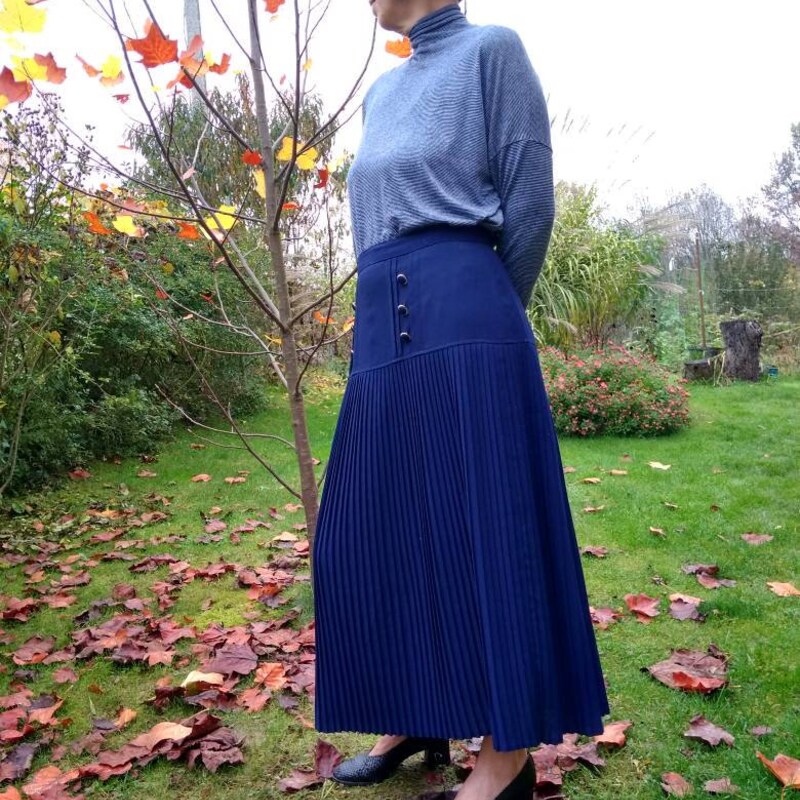 Blue Pleated Skirt main image 0