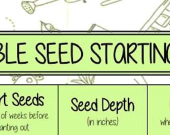 Foothill Gardens Seed starting guide for Vegetables