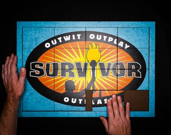 Survivor Puzzle Replica - Large 4x4 Slider Puzzle - 24-inches Slide Puzzle